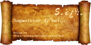 Sagmeister Ábel névjegykártya